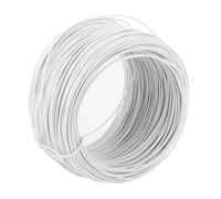 Oumefar Alambre de Hierro Electro Galvanizado 0.55 Mm 85m Redondo Round PVC Sturdy Flexible Metal Bire para Atar por Cable y Proyectos de Elaboración (White)