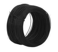Oumefar Alambre de Hierro Electro Galvanizado 0.55 Mm 85m Redondo Round PVC Sturdy Flexible Metal Bire para Atar por Cable y Proyectos de Elaboración (Negro)