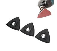 Oumefar Almohadilla de Lijado Multiherramienta Oscilante de 3 Piezas, Juego de Repuesto de Liberación Rápida Triangular de Acero Inoxidable ABS para Proyectos de Bricolaje de