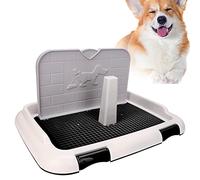 Oumefar Almohadilla para el Baño de Entrenamiento para Perros, Cachorro de Plástico Bandeja para IR Al Baño. (Negro)