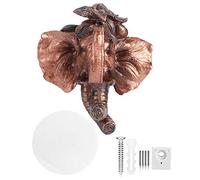 Oumefar Aspecto Vivo Gancho de Pared Decoración del hogar Material de Resina Forma de Animal única para Colgar Llaves de Sombrero en el baño(Elephant (Antique Copper))