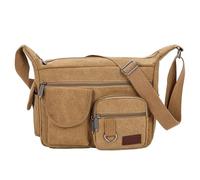 Oumefar Bolsa de Herramientas de Lona, Bolsa de Herramientas Duradera Portátil con Múltiples Bolsillos de Gran Capacidad con Correa para el Hombro, para Trabajos de Mantenimiento de