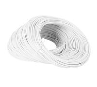 Oumefar Brida de Alambre de Hierro Galvanizado Flexible de 0,55 Mm para Suministros de Manualidades Caseras, Bridas de Ramas de Uva Hechas a Mano Blancas para Juguetes, Jardinería, 100 Metros