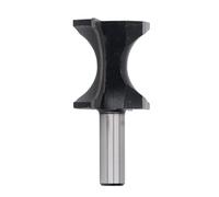 Oumefar Broca de Enrutador de , 1/2 "vástago 1-3/8" Diámetro de las Cuentas, Acero de Tungsteno a Mitad de los Bordes Redondos para Carpintería, Gabinetes, Muebles