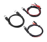 Oumefar Cable coaxial BNC a BNC Chip de cocodrilo Multímetro Juego de Ganchos de Prueba Juego de Cables de Prueba Sondas de osciloscopio BNC a Pinzas cocodrilo para educación de electricistas