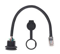 Oumefar Cable de Conector Femenino de 8 Pines E13 Presión a RJ45 8 Pin Cable de Conector de PVC de Cabeza Recta Macho para Configuraciones de Red en Entornos de Hogar y Profesionales