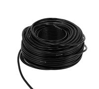 Oumefar Cable de Extensión Aislado de PVC de Alambre Eléctrico de Cobre de 5 Núcleos para Electrodomésticos 328.1 Pies Negro