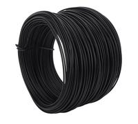 Oumefar Cable de Hierro Electro Galvanizado Flexible de Unión de Unión de Unión con Recubrimiento PVC para la Construcción de Jardinería Proyectos de Bricolaje 0.9 Mm 40m Redondo (Negro)