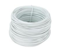 Oumefar Cable de Hierro Electro Galvanizado Flexible de Unión de Unión de Unión con Recubrimiento PVC para la Construcción de Jardinería Proyectos de Bricolaje 0.9 Mm 40m Redondo (White)