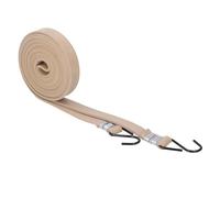 Oumefar Cable de Puenting Plano de Servicio Pesado 2.4 Cm X 4.6 Mm, Correa Elástica de Ganchos de Bloqueo Doble para Movimientos de Camiones, Organización de Almacenamiento (4m)
