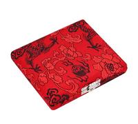 Oumefar Caja de Almacenamiento con Funda de Tela de Seda de Madera para 6 Cañas de Oboe, Orificios Transpirables, Peso Liviano y Compacto, con Diseño de Ranura (Rojo)