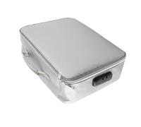 Oumefar Caja de Almacenamiento de Archivos Ignífuga, Organizador Multifuncional Resistente Al Calor para el Hogar, Oficina, Coche, Plateado