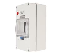 Oumefar Caja de Disyuntor para Exteriores de 4 Vías, Caja de Distribución de Energía a Prueba de Agua IP66 de Alta Durabilidad para ABS Eléctrico Interior, PC