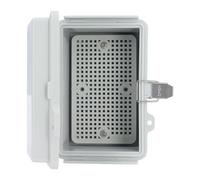 Oumefar Caja Eléctrica Al Aire Libre IP67 Caja de Proyecto de Plástico ABS Impermeable con Bisagra de Acero Inoxidable para Dispositivos Electrónicos y Wifi 3.9 X 5.9 X 3.5 Pulgadas
