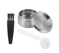 Oumefar Cápsula de café Reutilizable de Acero Inoxidable Compatible con Q | Taza con Filtro de café de Calidad Alimentaria, Cápsula Recargable para EP MINI Lavazza Point, Diseño Duradero con Cuchara