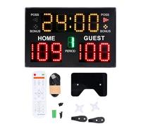 Oumefar Castreón Electrónico de Baloncesto Liviano de 11 Dígitos, Mesa Interior con Altavoces, Control Remoto y Accesorios Completos para el Voleibol de Entrenamiento de Juegos