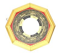 Oumefar Chino FengShui Dent Convex Bagua Espejo Madera Feng Shui Convex Concave Amuleto Espejo mágico Protección para energía Decoraciones para el hogar(13,5 cm abolladura) Homemirror