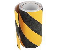 Oumefar Cinta de Seguridad de Advertencia de Peligro de Rayas Negras y Amarillas Rollo de PVC Cinta de Advertencia Adhesiva Antideslizante 20 cm x 5 m Suelo de Seguridad con Respaldo Autoadhesivo