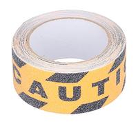 Oumefar Cinta de Seguridad de PVC Antideslizante Impermeable para Piso de Escalera Al Aire Libre Negro y Amarillo, Precaución para Evitar Resbalones en Pedales, Baños, Escaleras, para Uso Prolongado