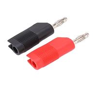 Oumefar Conector Banana sin Soldadura de 4 Mm Preciso para Pruebas Eléctricas, Conector Mini Banana de para Equipos de Radio, Conectores de Cobre Rojo ABS para Cables Coaxiales de Radiofrecuencia
