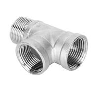 Oumefar Conector de Acoplamiento Resistente Al Desgaste de Accesorios de Tubería de Acero Inoxidable en Forma de T para la Industria de la Construcción 1 Pulgada