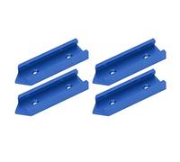 Oumefar Conector de Riel en T de 4 Piezas de Alta Precisión de Aleación de Aluminio para Carpintería, Ancho de 30 Mm, Adecuado para Usuarios de Mesa Abatible con Sierra Circular Eléctrica (Azul)