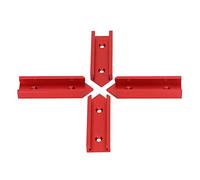 Oumefar Conector de Riel en T de 4 Piezas de Alta Precisión de Aleación de Aluminio para Carpintería, Ancho de 30 Mm, Adecuado para Usuarios de Mesa Abatible con Sierra Circular Eléctrica (Rojo)