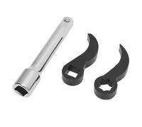 Oumefar Conjunto de Adaptador de Llave de Barra de 3pcs, Cabezal de 1/2 Pulgada Square & Star Head, Herramienta de Apalancamiento de Acero para Reparación de Automóviles, Demolición