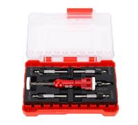 Oumefar Conjunto de Broca de 5 Pcs Condatrillador con Parada de Profundidad Ajustable, Kit de Agujeros de Tornillo Piloto con Punta de Carburo de 82 ° para Trabajar la Madera