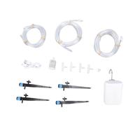 Oumefar de Riego de Plantas WiFi Inteligente Kit de Riego por Goteo para 10 Plantas en Macetas, Temporizador, Alerta de Agua, Control Remoto Aplicable para el Jardín del Hogar Adecuado para Tierra,