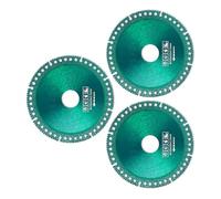 Oumefar Disco de corte de diamante duradero resistente al calor, hoja de eliminación rápida de virutas para tubos de cerámica de PVC de 3 piezas de 3 pulgadas, adecuado para amoladoras angulares 100 y