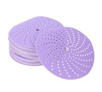 Oumefar Disco de Lijado de Cerámica de Grano 320 de 6 ", Diseño Poroso Eficiente, Respaldo de Gancho, Papel de Lija de Cerámica para Coche de Metal de Madera, 50 Uds.