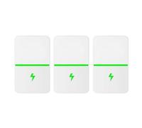 Oumefar Dispositivo Ahorro Energía Vatio Parada 3 Piezas, Caja Ahorro Electricidad Energía, Dispositivo de Voltaje Estable para el Hogar, Oficina, Hotel (Enchufe Europeo)