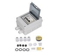 Oumefar Disyuntor en Miniatura DC1000V 100A 10KA IP65 DC, Interruptor de Desconexión Solar 2P con Gran Espacio de Cableado para Solar Fotovoltaico Fuera de la Red