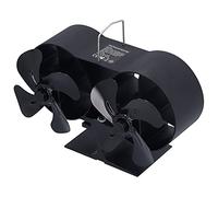 Oumefar El Ventilador de Estufa de Doble Cabezal Accionado por Calor Transfiere Eficientemente El Aire Caliente para la Estufa de Leña, Mini Ventilador de Chimenea Automático Ecológico para El Hogar,