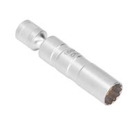 Oumefar Enchufe Magnético para Bujía, Universal, 3/8, Herramienta de Extracción de Bujías de Pared Delgada de 12 Puntos para Mecánica Automotriz, Acero Al Cromo Vanadio (16 mm/0,63 pulgadas)