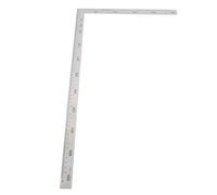 Oumefar Escuadra de Marco, Regla de ángulo Recto de Acero Inoxidable de 90 Grados, Herramienta Cuadrada de Medición, Escuadra de Carpintero, Regla Cuadrada en Forma de L de Metal(500mm*250mm)