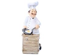 Oumefar Figuras Cocina, Figura de Resina Cocinero Figura Coleccionable para el Hogar Cocina Restaurante Bar decoración de café(7124v-01)