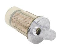 Oumefar Filtro de Filtro de Diésel de Gasolina de Alto Flujo Transparente de 1,3 Pulgadas con Válvula de Drenaje para Generadores y Motores Construcción de ABS de Acero Aleado