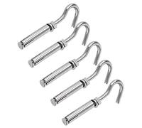 Oumefar Gancho de Copa Abierta Anticorrosión Hecho de Acero Inoxidable 304 para Mejoras en el Hogar, Paquete de 5 (M12)