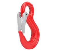 Oumefar Gancho de Elevación de Ojo Fijo Redondo de Acero de Aleación Fuerte de 2 Toneladas con Pestillo para Construcción de Barcos, Gancho de Elevación para Grúa, Soporte de Carga de 3200 Kg,