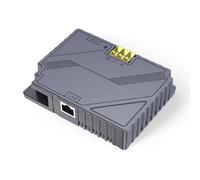 Oumefar Gige PoE Inyector 150W 2 en 1 Potencia sobre el Adaptador Ethernet DC Pase Up Converter Kit de Conversión de Internet Satélite para Dispositivos de Red de Satélite Rectangular V3