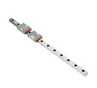 Oumefar Guía de Riel Lineal en Miniatura MGN12 de 300 Mm, 12 Mm de Ancho, 2 Bloques Deslizantes MGN12B para Movimiento Lineal de Precisión, Material de Acero para Rodamientos, para Equipos Pequeños,