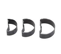 Oumefar Herramienta de Perforación de Agujeros de Cuero de 3 Piezas, Perforación de Formas de Luna para Cinturones, Manualidades de Trabajo de Cuero con Estuche de Almacenamiento