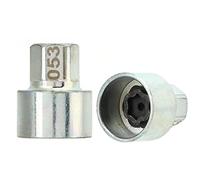 Oumefar Herramienta de Remover Tuercas de Bloqueo de la Rueda, Llave de Bloqueo de la Rueda de Metal Reemplazo de Enchufe Anti Anti -tocador para el Automóvil 1 3 5 6 Serie 7 Series X1 (053)