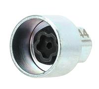 Oumefar Herramienta de Remover Tuercas de Bloqueo de la Rueda, Llave de Bloqueo de la Rueda de Metal Reemplazo de Enchufe Anti Anti -tocador para el Automóvil 1 3 5 6 Serie 7 Series X1 (044)