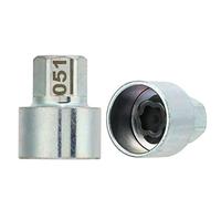 Oumefar Herramienta de Remover Tuercas de Bloqueo de la Rueda, Llave de Bloqueo de la Rueda de Metal Reemplazo de Enchufe Anti Anti -tocador para el Automóvil 1 3 5 6 Serie 7 Series X1 (051)