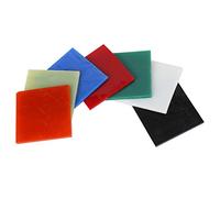 Oumefar Hoja de Vidrio Decorativa de Vidrio de Colores Hoja de Vidrio Cuadrada de 7 Colores Hoja de Vidrio Decorativa Vidrio de fusión para fabricación de Joyas Accesorios para fusión de Horno de
