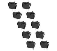 Oumefar Interruptor de 2 Pines, Encendido/apagado Basculante Resistente a la Corrosión Duradero para Electrodomésticos, 10 Piezas