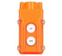 Oumefar Interruptor de Botón de Grúa Estación de Control Duradera para Controlador Colgante de Elevación de Grúa para Control Remoto de, Carcasa de ABS con Funda de Unión